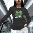 Coquette Bow Books St Patrick's Shamrock Bookworm Librarian Unisex Long Sleeve T-Shirt