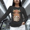 Cute Baby Highland Cow Reading Book Librarian Bookworm Unisex Long Sleeve T-Shirt