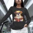 Cute Dog Boxer Reading Book Unisex Long Sleeve T-Shirt Cute Dog Boxer Reading Book Unisex Long Sleeve T-Shirt