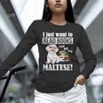 Cute Glasses Read Books & Pet My Maltese Lover Unisex Long Sleeve T-Shirt