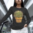 Cute Golden Barrel Cactus Introvert Distressed Unisex Long Sleeve T-Shirt Cute Golden Barrel Cactus Introvert Distressed Unisex Long Sleeve T-Shirt