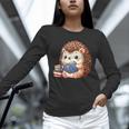 Cute Hedgehog Book Lover Readers Animal Reading Unisex Long Sleeve T-Shirt