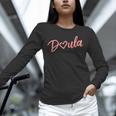 Doula Shirt Tee Heart Midwife Childbirth Graduation Unisex Long Sleeve T-Shirt