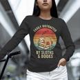 Easily Distracted By Sloths And Books Unisex Long Sleeve T-Shirt Easily Distracted By Sloths And Books Unisex Long Sleeve T-Shirt