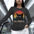 Ew People Introvert Cat Lover Cat Lady Vintage Unisex Long Sleeve T-Shirt