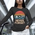 Floppy VHS Cassette Never Forget Retro 80s 90s Nostalgia Unisex Long Sleeve T-Shirt