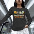 Never Forget Retro Cassette VHS Floppy CD Nostalgia Humor Unisex Long Sleeve T-Shirt