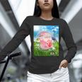 Frutiger Aero Aesthetic Tech Kawaii Strawberry Milk Fishes Unisex Long Sleeve T-Shirt