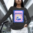 Fun Cute Introvert Cat Character With Wine Unisex Long Sleeve T-Shirt Fun Cute Introvert Cat Character With Wine Unisex Long Sleeve T-Shirt