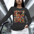 Geometric History Educated Women Reading Book Melanin Unisex Long Sleeve T-Shirt