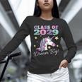 Girls Class Of 2029 Magical Unicorn Graduation Cap Unisex Long Sleeve T-Shirt