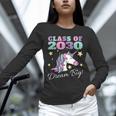 Girls Class Of 2030 Magical Unicorn Graduation Cap Unisex Long Sleeve T-Shirt