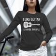 I Like Guitar & Maybe 3 People Music Introvert Guitar Unisex Long Sleeve T-Shirt