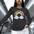 I Hate Everybody Rainbow Sarcastic Grumpy Introvert Unisex Long Sleeve T-Shirt