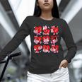 Heart Reading Books Valentine Teacher Boys Girls Book Lover Unisex Long Sleeve T-Shirt