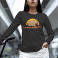 Introvert Me Happy Retro Sunset Capybara Tee Unisex Long Sleeve T-Shirt
