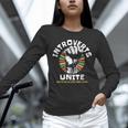 Introverts Unite Separately Own Homes Emblem Unisex Long Sleeve T-Shirt Introverts Unite Separately Own Homes Emblem Unisex Long Sleeve T-Shirt