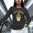 Kawaii Grumpy Cactus Not a Hugger Plant Introvert Unisex Long Sleeve T-Shirt