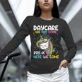 Kids Daycare Graduation Unicorn Last Day Of School Kids Unisex Long Sleeve T-Shirt