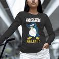 Kids Kindergarten Dabbing Penguin Nailed It Graduation Class 2021 Unisex Long Sleeve T-Shirt