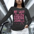 My Last First Day Senior 2026 Coquette Pink Bow Graduation Unisex Long Sleeve T-Shirt