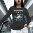 Lazy Raccoon Sarcastic Introvert Humor Japanese Animal Unisex Long Sleeve T-Shirt