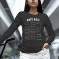 Library Due Date Stamp Card Librarian Book Reading Vintage Unisex Long Sleeve T-Shirt
