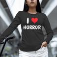 I Love Horror Heart Movies TV Show Books Writing Read Unisex Long Sleeve T-Shirt I Love Horror Heart Movies TV Show Books Writing Read Unisex Long Sleeve T-Shirt