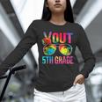 Peace Out 5th Grade Tie Dye Graduation Last Day Of School Unisex Long Sleeve T-Shirt