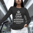 Personalized Keep Calm Graduation Christmas Team Assistant Manager Job Title Profession Birthday Unisex Long Sleeve T-Shirt