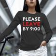 Please Leave By 9 Introvert Party Anti-Social Birthday Unisex Long Sleeve T-Shirt Please Leave By 9 Introvert Party Anti-Social Birthday Unisex Long Sleeve T-Shirt