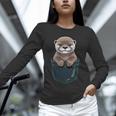 Pocket Otter Lover Introvert Cute Animal Fun Surprise Unisex Long Sleeve T-Shirt Pocket Otter Lover Introvert Cute Animal Fun Surprise Unisex Long Sleeve T-Shirt