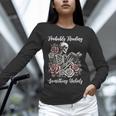 Probably Reading Something Unholy Book Lovers Unisex Long Sleeve T-Shirt