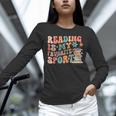 Reading Is My Favorite Sport Retro Groovy Book Lovers Unisex Long Sleeve T-Shirt Reading Is My Favorite Sport Retro Groovy Book Lovers Unisex Long Sleeve T-Shirt