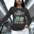 Real Zombies Read Books Zombie Unisex Long Sleeve T-Shirt Real Zombies Read Books Zombie Unisex Long Sleeve T-Shirt
