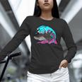 Retro 80s Shark Whale Diving Nostalgia Shark Party Unisex Long Sleeve T-Shirt