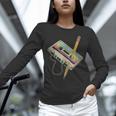 Retro Cassette And Pencil 80s 90s Nostalgia Music Lover Unisex Long Sleeve T-Shirt