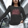 Retro Grow In Grace Wildflower Book Christian Bible Verse Unisex Long Sleeve T-Shirt