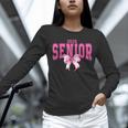 Retro Senior 2026 Class Of 2026 Coquette Pink Bow Graduation Unisex Long Sleeve T-Shirt