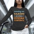 Running On Baking Social Introvert Humor Vintage Unisex Long Sleeve T-Shirt Running On Baking Social Introvert Humor Vintage Unisex Long Sleeve T-Shirt