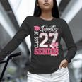 Senior 2027 Class Of 2027 Pink Coquette Bow Graduation Girl Unisex Long Sleeve T-Shirt