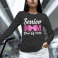 Senior Mom Class Of 2026 Pink Coquette Bow Graduation Unisex Long Sleeve T-Shirt