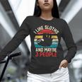 I Like Sloths And Maybe 3 People Sloth Introvert Vintage Unisex Long Sleeve T-Shirt