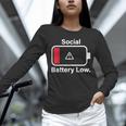 Social Battery Low Anti-Social Introvert Unisex Long Sleeve T-Shirt Social Battery Low Anti-Social Introvert Unisex Long Sleeve T-Shirt
