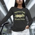 Sorry I'm Kinda Busy Lazy Cat Sarcastic Sayings Introvert Men Women Unisex Long Sleeve T-Shirt Sorry I'm Kinda Busy Lazy Cat Sarcastic Sayings Introvert Men Women Unisex Long Sleeve T-Shirt