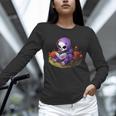 Spooky Grim Reaper Reading A Book Cute Creepy Halloween Unisex Long Sleeve T-Shirt Spooky Grim Reaper Reading A Book Cute Creepy Halloween Unisex Long Sleeve T-Shirt
