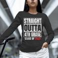Straight Outta 4th Grade Graduation Class 2028 Fourth Grade Unisex Long Sleeve T-Shirt