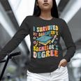i Survived My Daughter's Bachelors Degree Groovy Graduation Unisex Long Sleeve T-Shirt