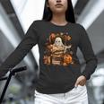 Vintage Ghost Book Reading Pumpkin Gothic Halloween Teachers Unisex Long Sleeve T-Shirt