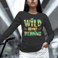 WILD ABOUT READING I Love Books Bookworm Library Day Unisex Long Sleeve T-Shirt